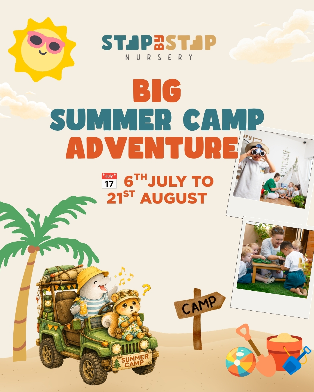 The Big Summer Camp Adventure with the Curious Five — Step By Step Nursery Dubai, 6th July to 21st August 2026